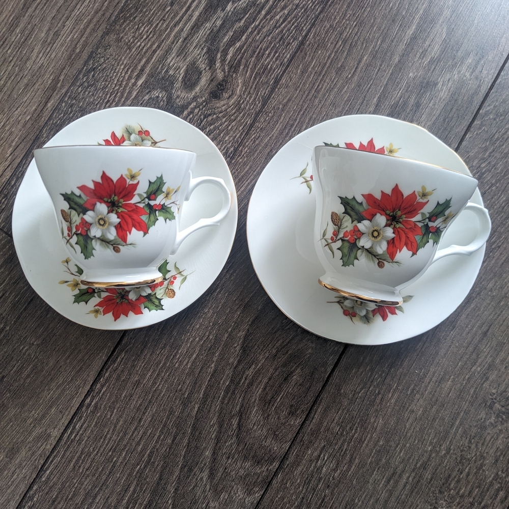 Floral Teacup and Saucer Set